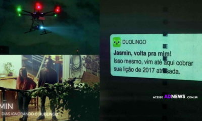 Duolingo criou a maior notificação push do mundo com drone