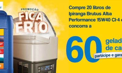 Promoção Fica Frio com Ipiranga Brutus vai sortear 60 geladeiras cabine para caminhoneiros em todo Brasil