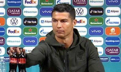 Coca-Cola tem queda de US$ 4 bi por gesto de Cristiano Ronaldo