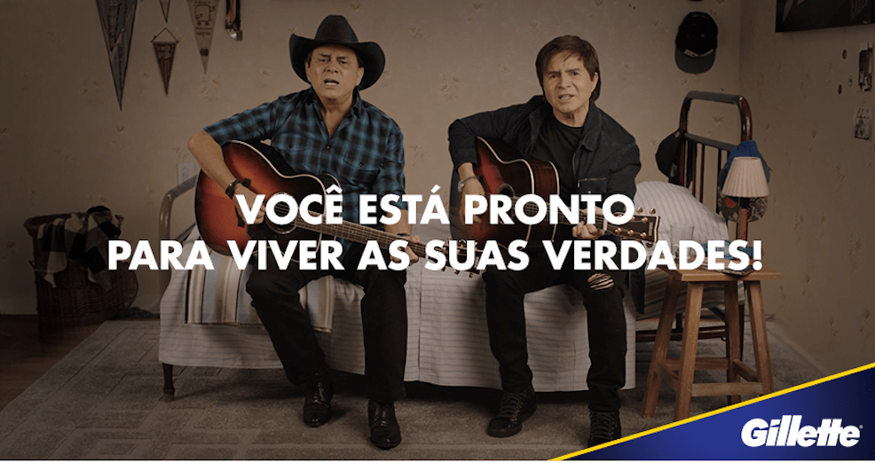 Gillette apresenta noca campanha "Evidências", em parceria com Chitãozinho & Xororó
