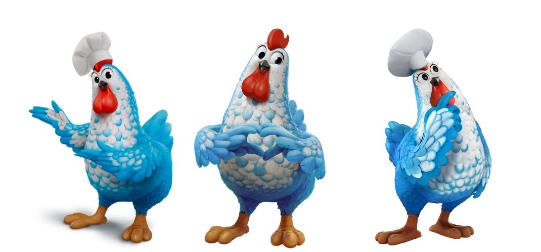 Maggi traz de volta a galinha azul, dessa vez em 3D