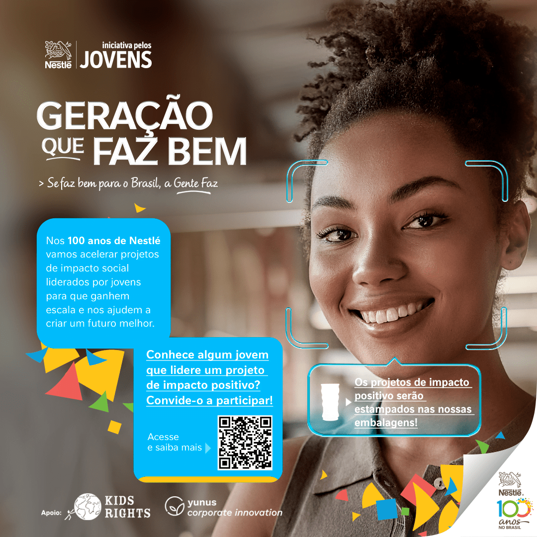 Nestlé lança ação para dar visibilidade a projetos transformadores liderados por jovens brasileiros
