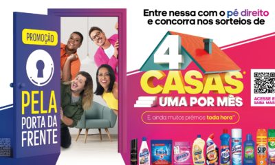 Promoção "Pela Porta da Frente" da Reckitt Hygiene vai sortear quatro casas e prêmios de até R$ 1 mil a cada hora