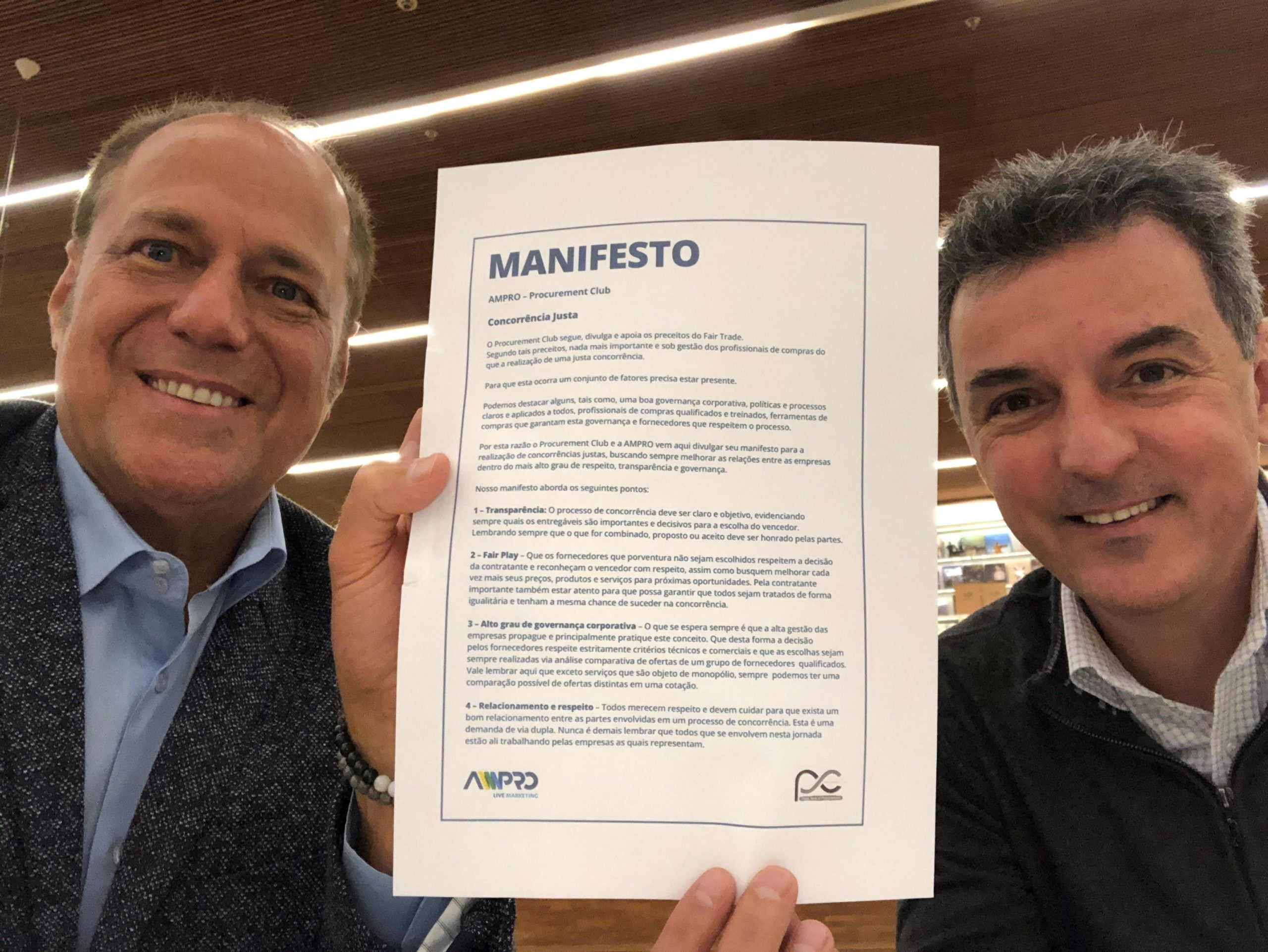 AMPRO e Procurement Club assinam manifesto por concorrência justa