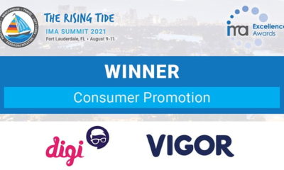 Digi conquista prêmio internacional IMA Summit Awards 2021 com promoção para Vigor Grego