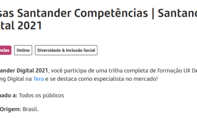 Santander abre inscrições para bootcamp gratuito de UX Design e Marketing Digital