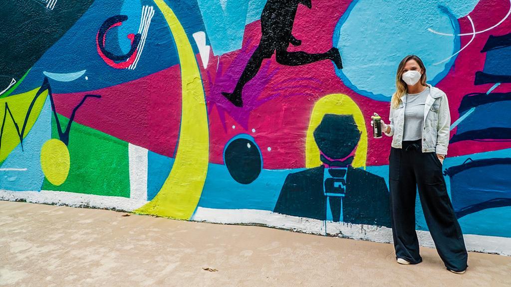 TNT Sports e Jack Leiga apresentam mural em homenagem ao futebol