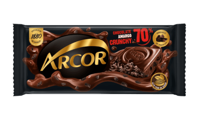 Arcor lança tablete amargo 70% Crunchy